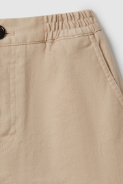 Reiss Stone Colter Junior Elasticated Waist Cotton Blend Trousers - Image 4 of 4