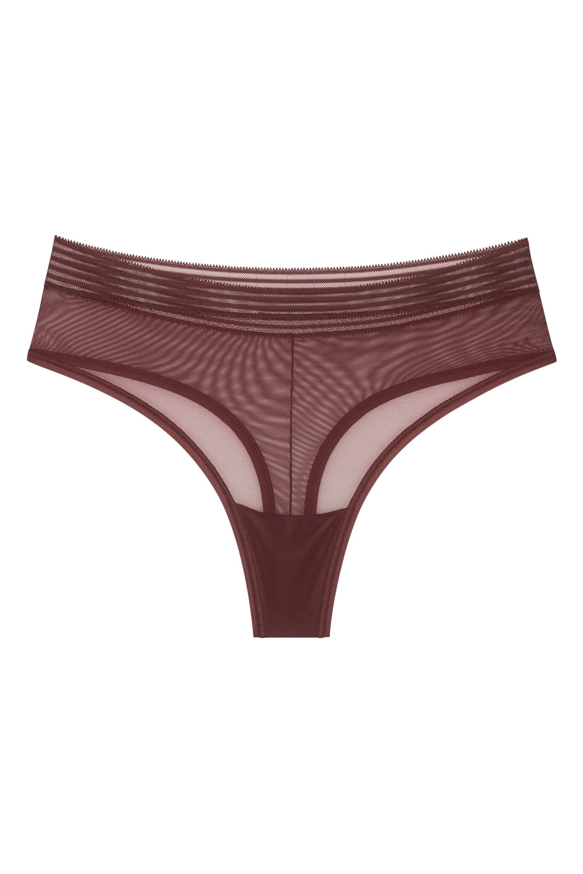 Triumph Tempting Sheer Highwaist String Brown Briefs - Image 5 of 5