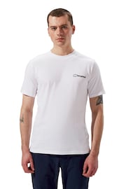 Berghaus White Mountain Art Short Sleeve 100% Cotton White T-Shirt - Image 1 of 11