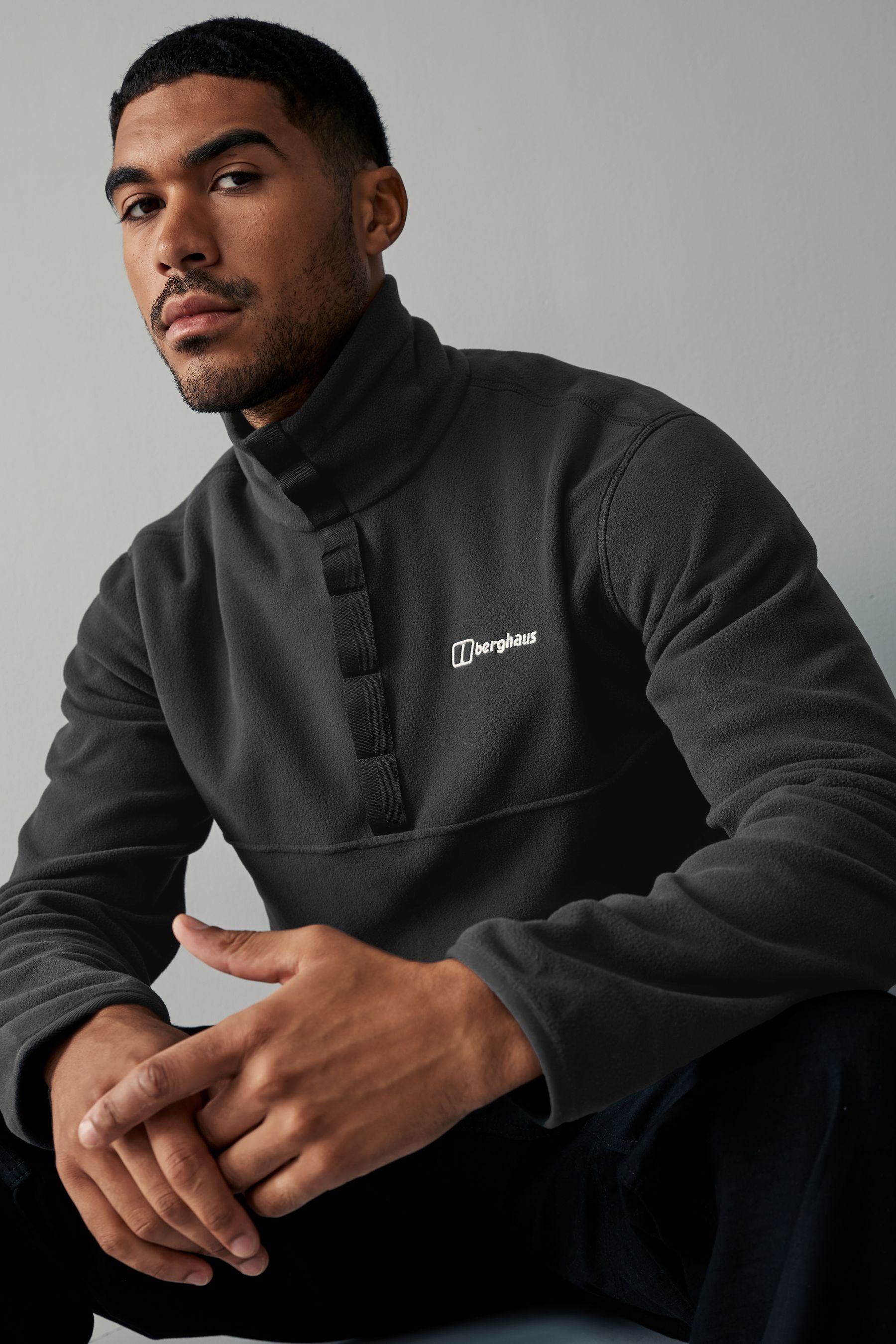 Berghaus Black Felltop Snap Pullover Fleece