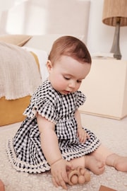 Black/White Gingham Baby Dress and Leggings Set - Image 2 of 11