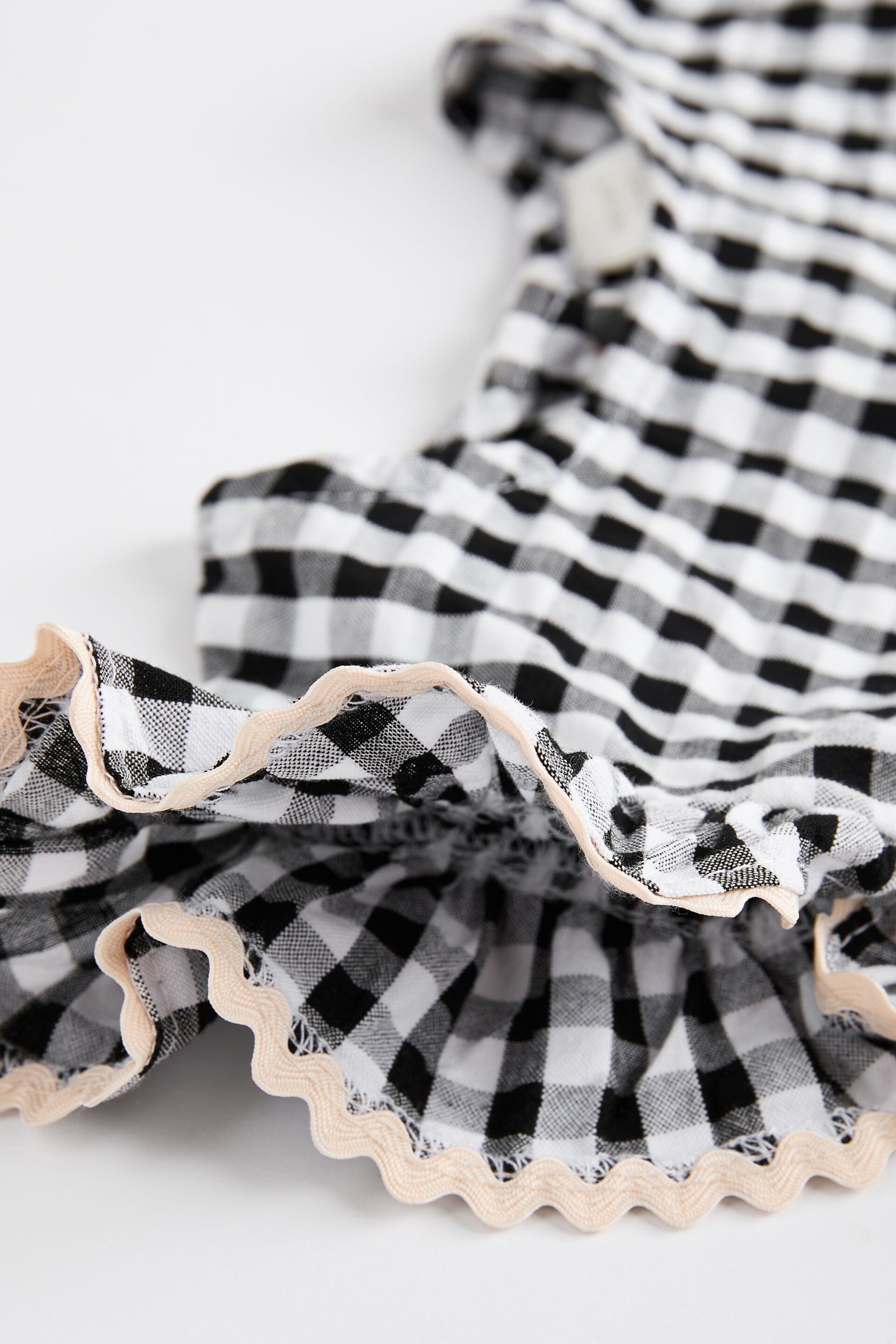 Black/White Gingham Baby Dress and Leggings Set - Image 9 of 11