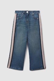 Reiss Blue Marie Senior Side Stripe Straight Leg Jeans - Image 2 of 6