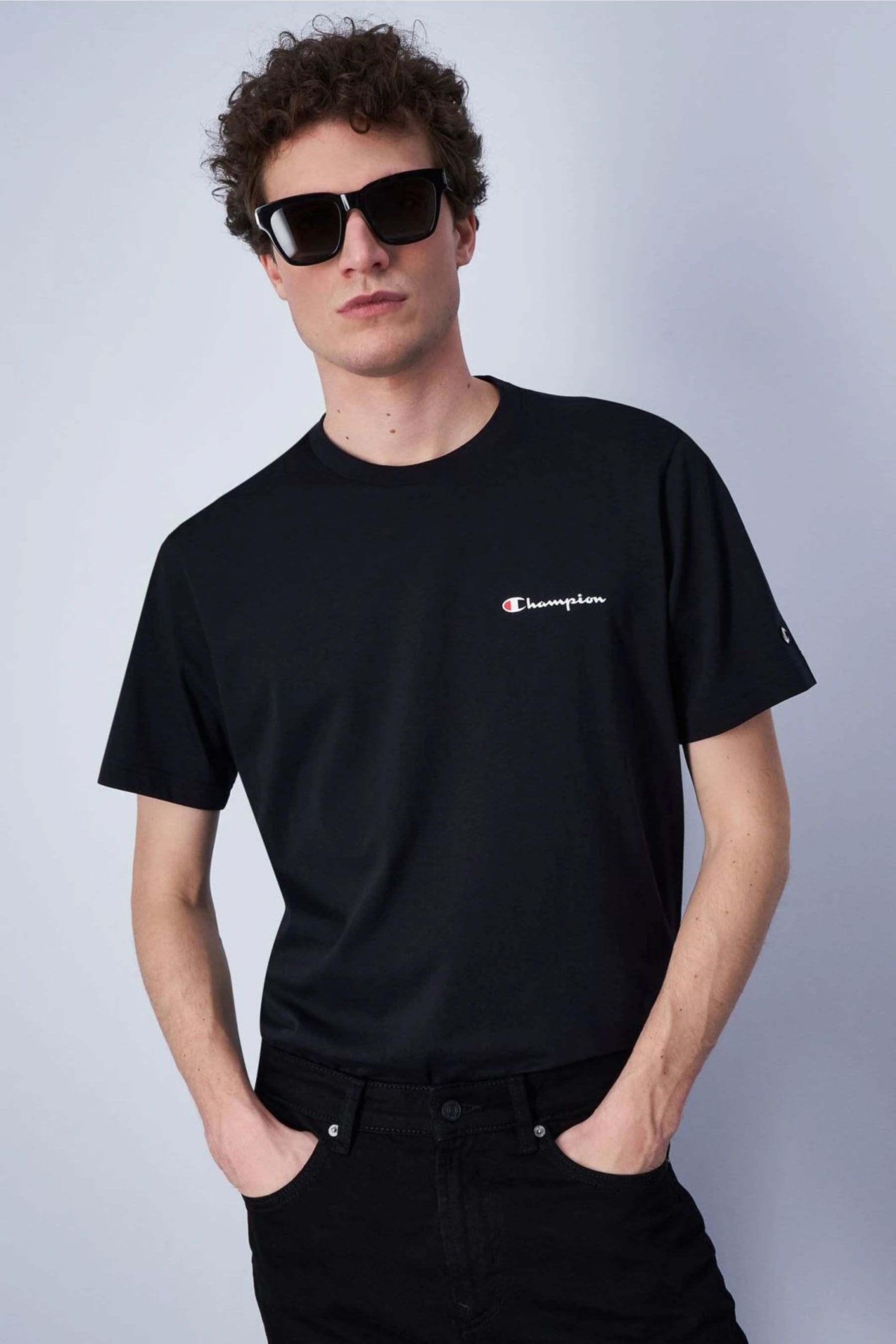 Champion black shirt hotsell