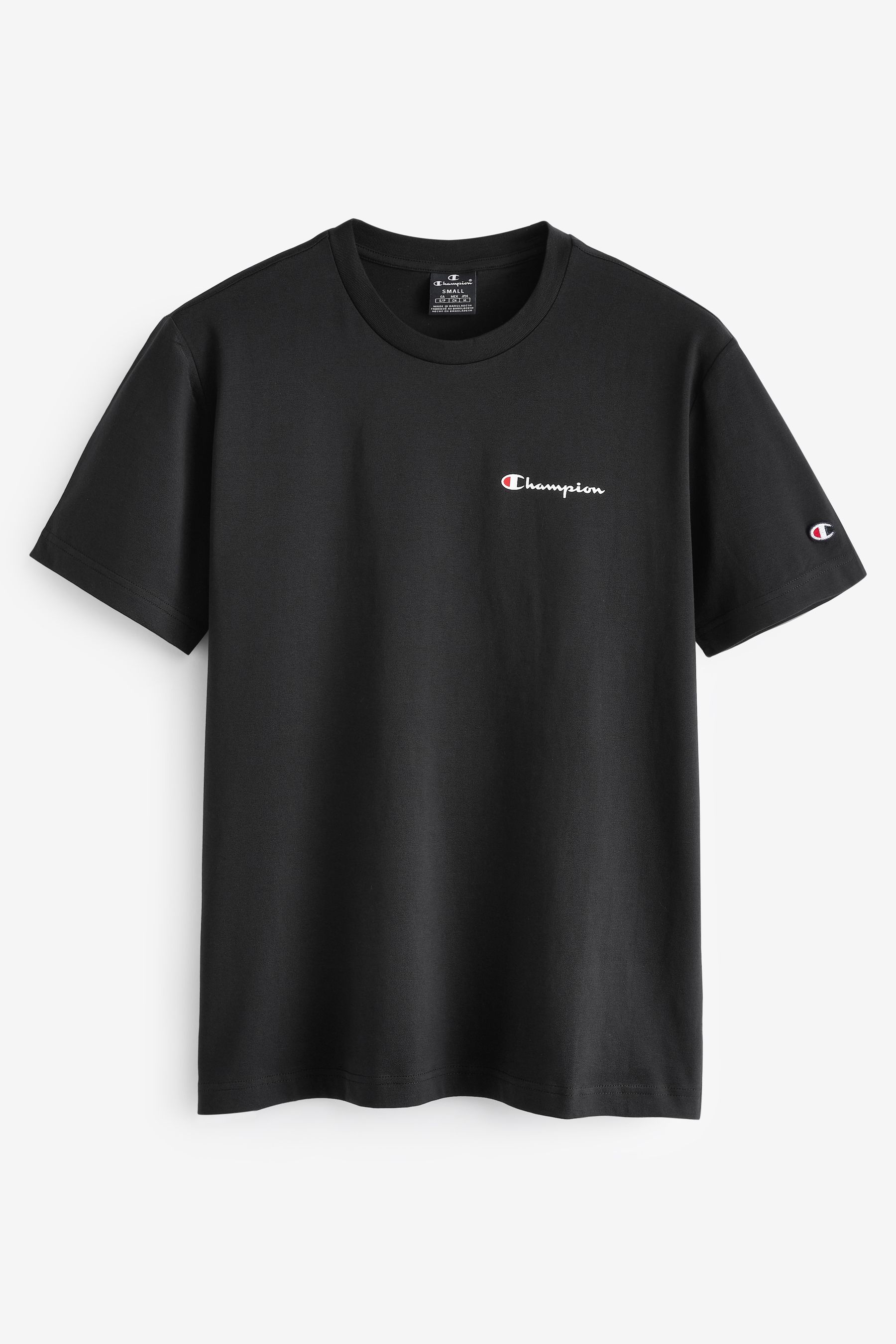 Champion black and white t shirt clearance