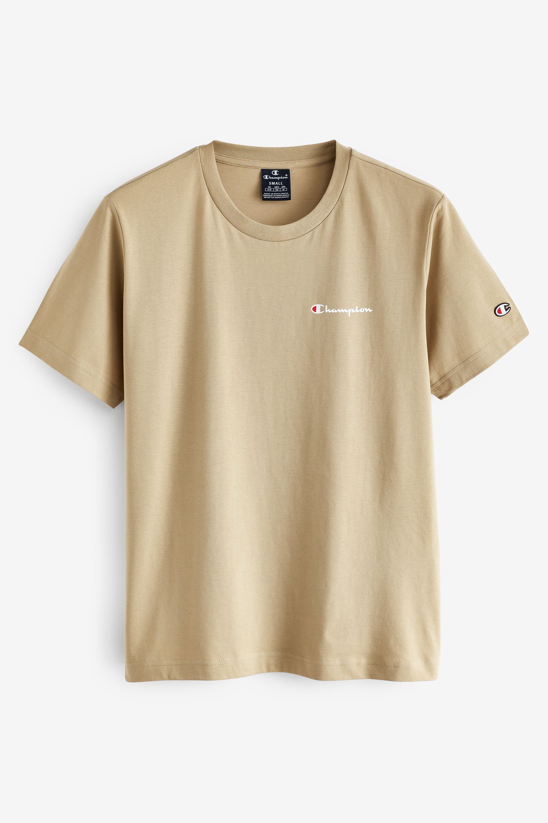 Buy Champion Beige Crewneck 100 Cotton T Shirt from Next Luxembourg
