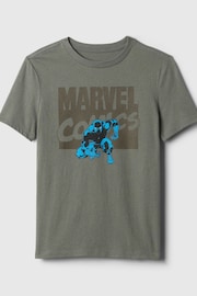 Gap Grey Marvel Black Panther Graphic Short Sleeve Crew Neck T-Shirt (4-13yrs) - Image 1 of 1
