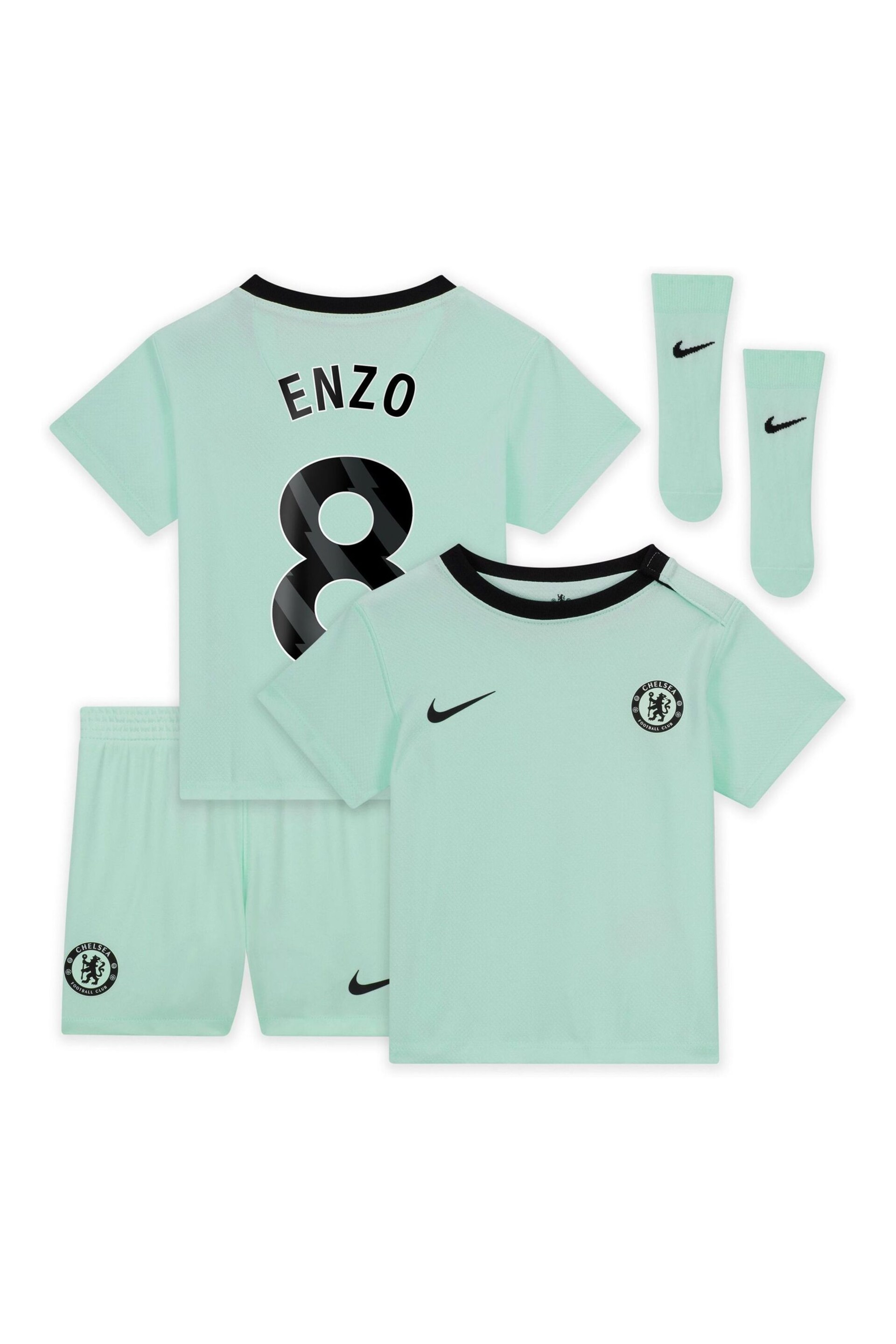 Nike Green Chelsea Third Stadium Kit T-Shirt 2023-24 Infants - Image 1 of 3