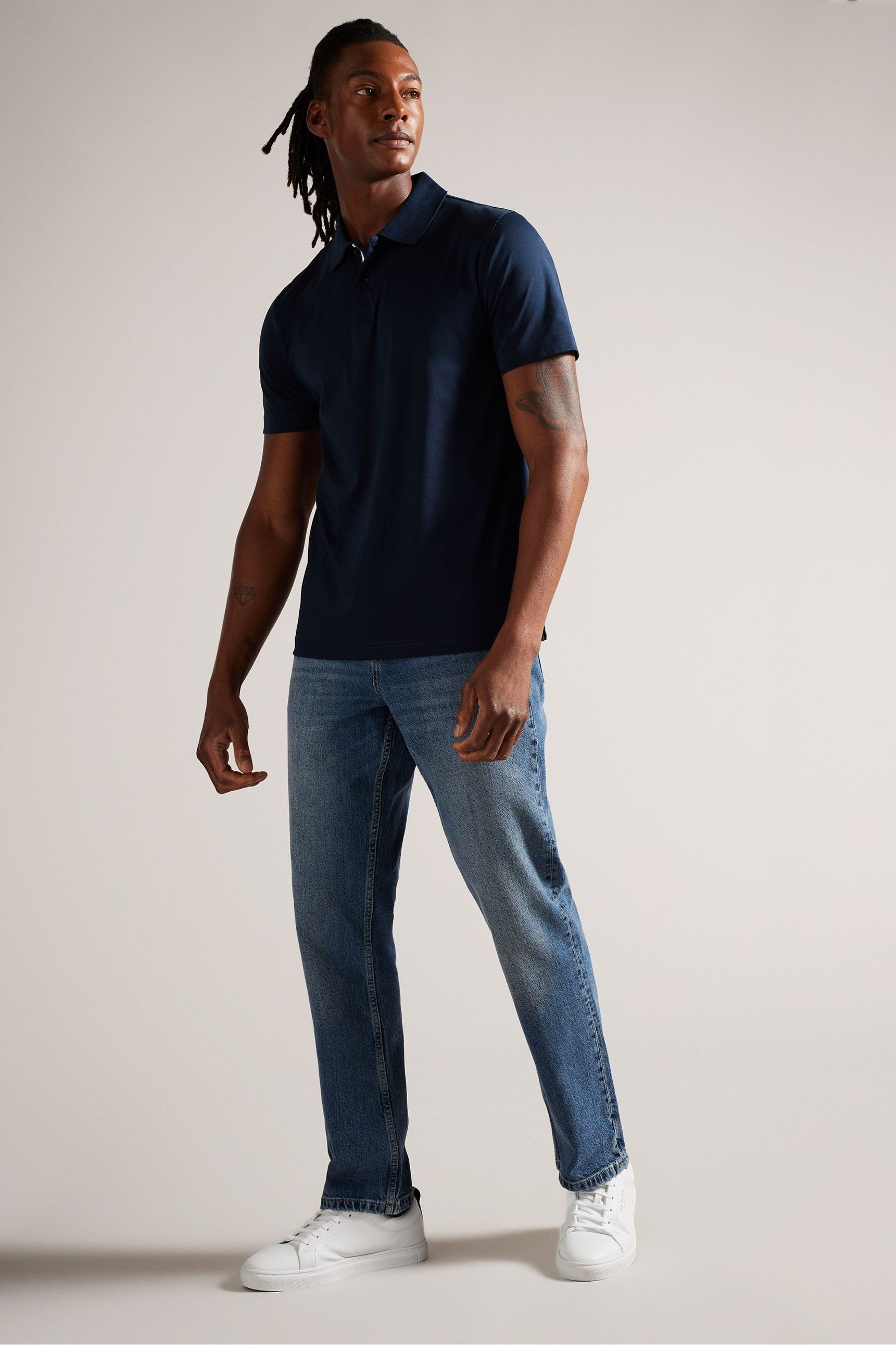 Buy Ted Baker Blue Joeyy Straight Fit Stretch Jeans from Next Qatar