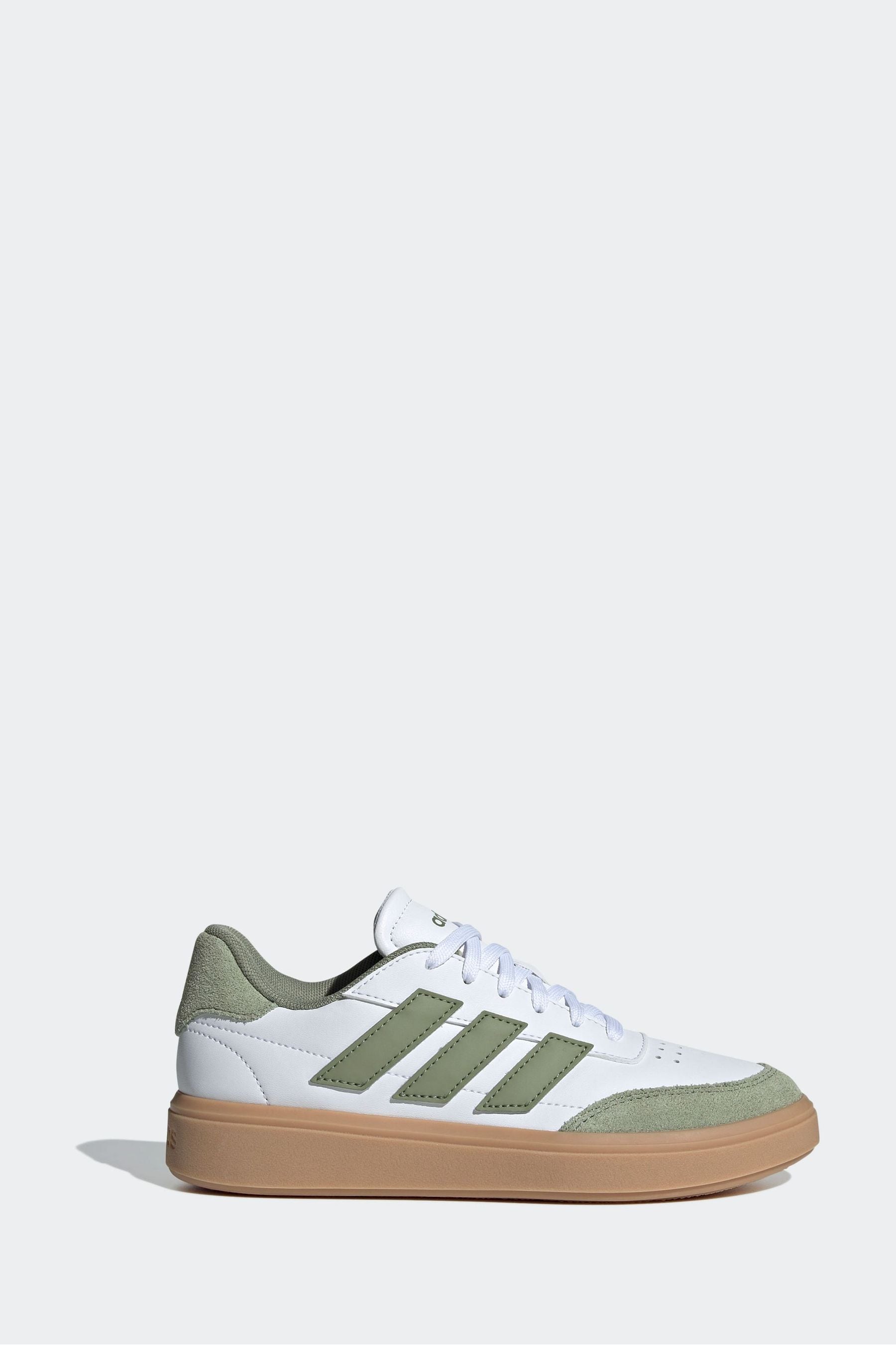 White and green adidas trainers online