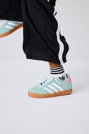 adidas Green Chrome Gazelle Shoes - Image 4 of 16