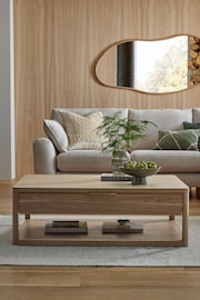 Natural Arlo Storage Wood Effect Coffee Table - Image 3 of 10