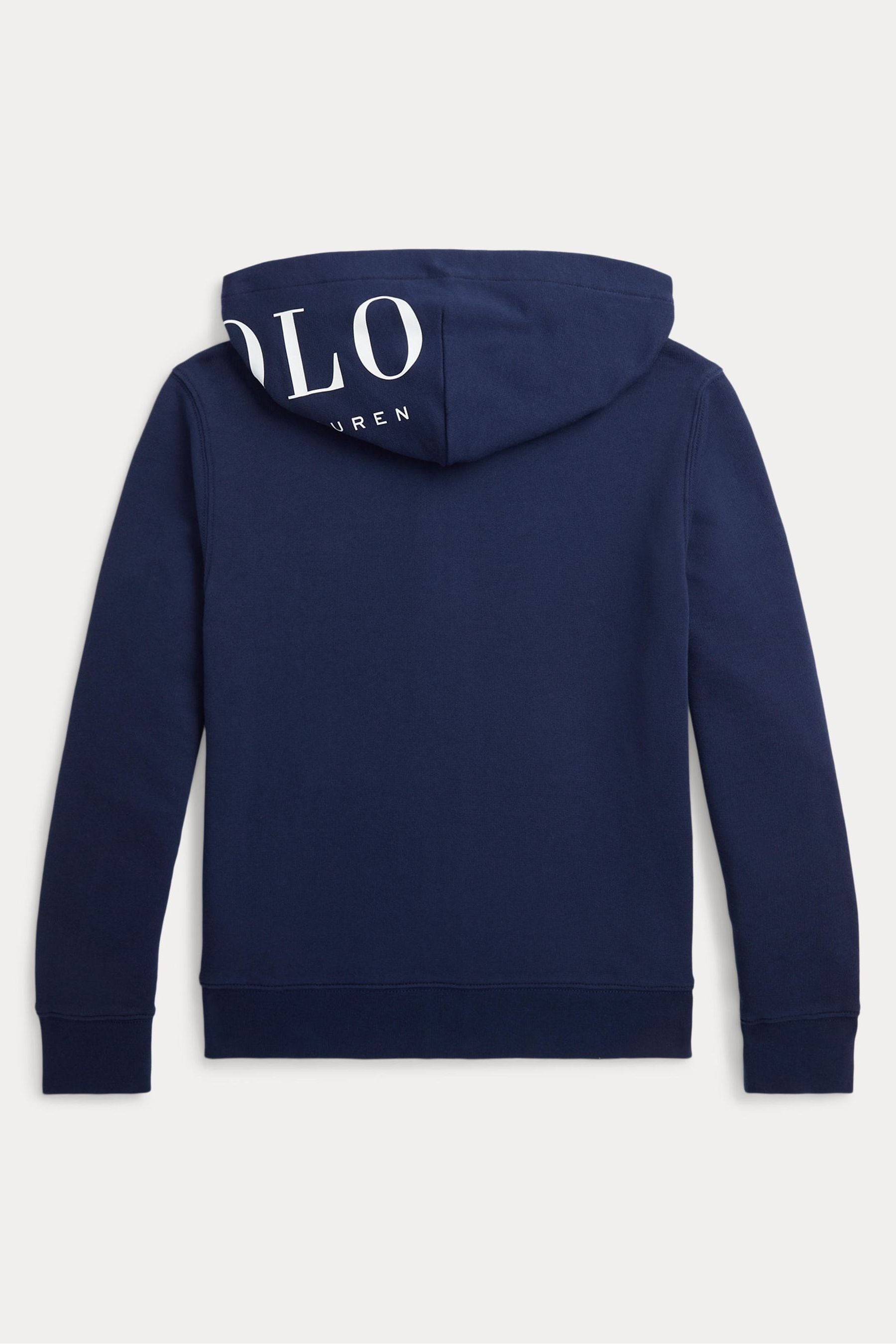 Buy Polo Ralph Lauren Boys Navy Logo Spa Terry Full Zip Hoodie from Next Denmark