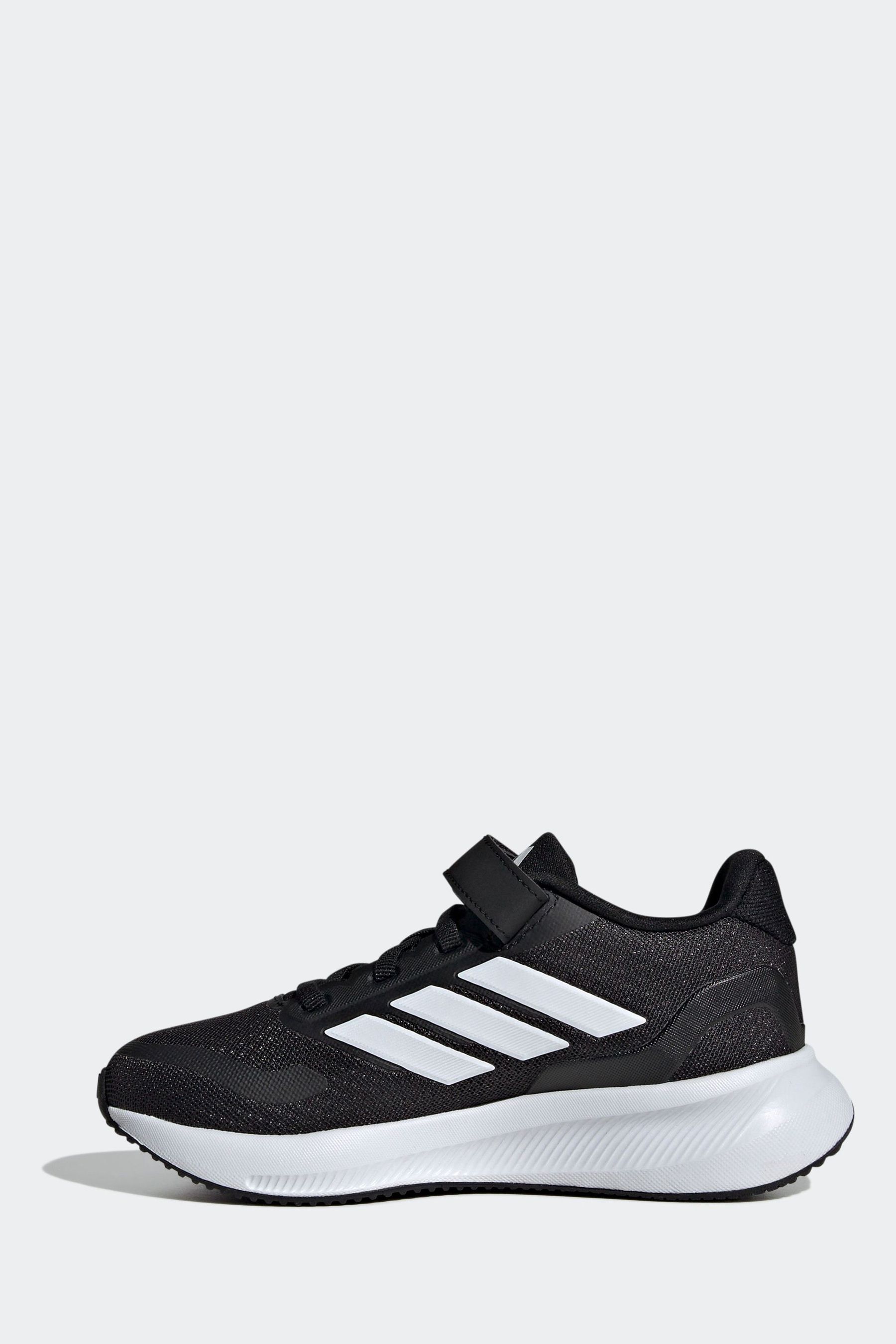 Black White adidas Kids Runfalcon 5 Trainers