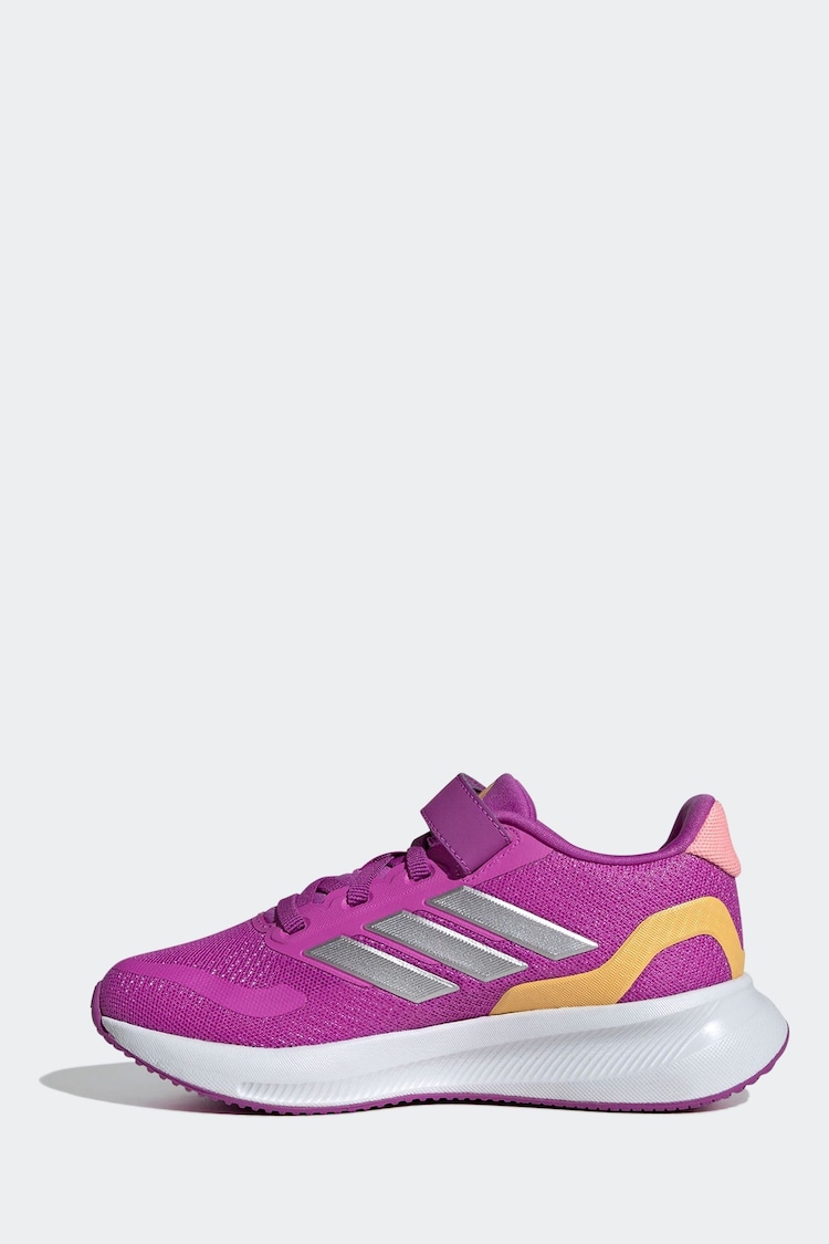 adidas Purple Kids Runfalcon 5 Shoes - Image 2 of 9