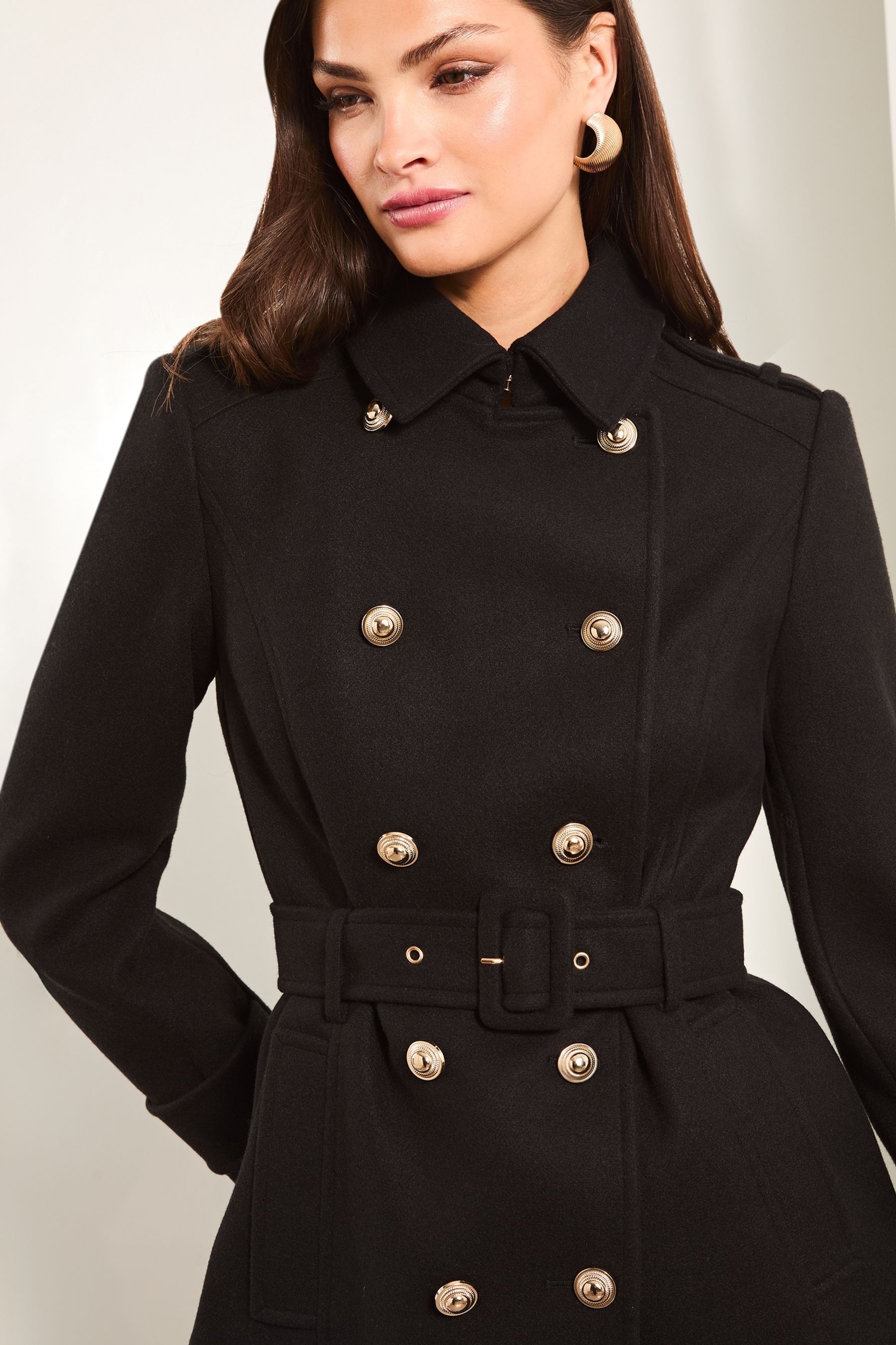 Lipsy coat black sale