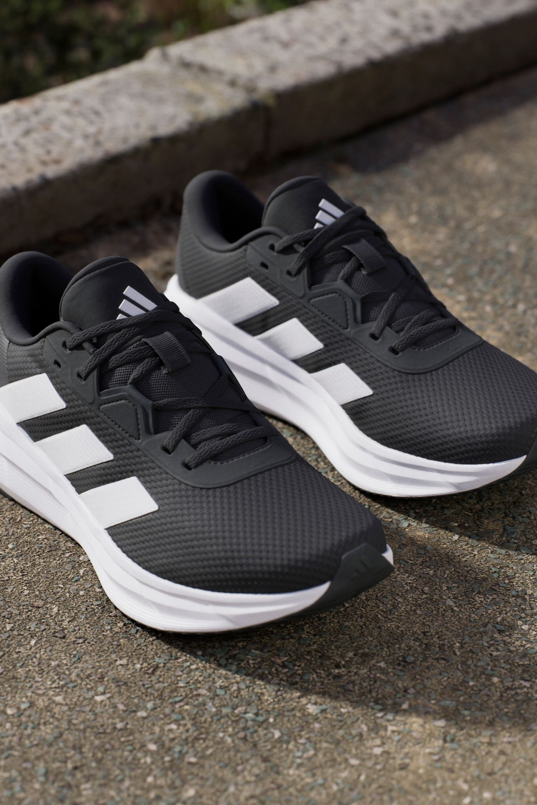 Buy adidas Black white Galaxy 7 Running Trainers from Next Luxembourg