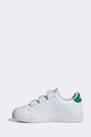 adidas White Kids Advantage Base 2.0 Shoes - Image 2 of 10