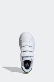 adidas White Kids Advantage Base 2.0 Shoes - Image 7 of 10