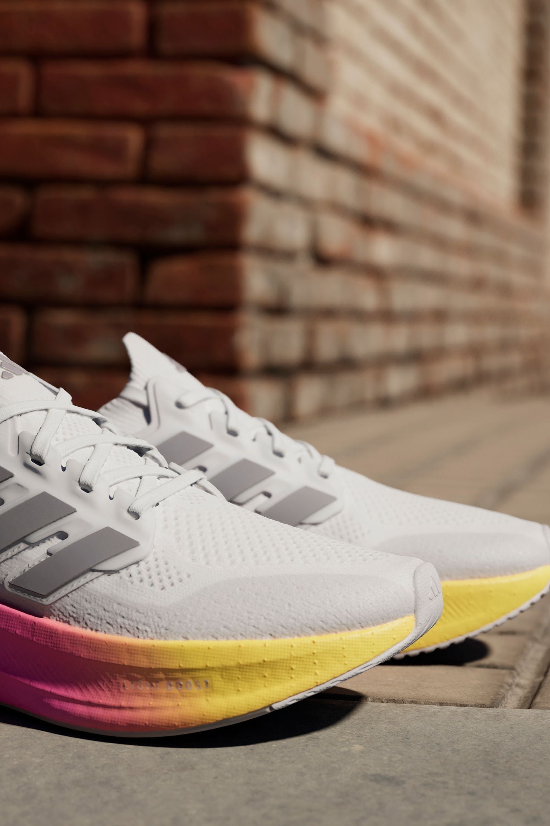 Adidas white and yellow trainers sale