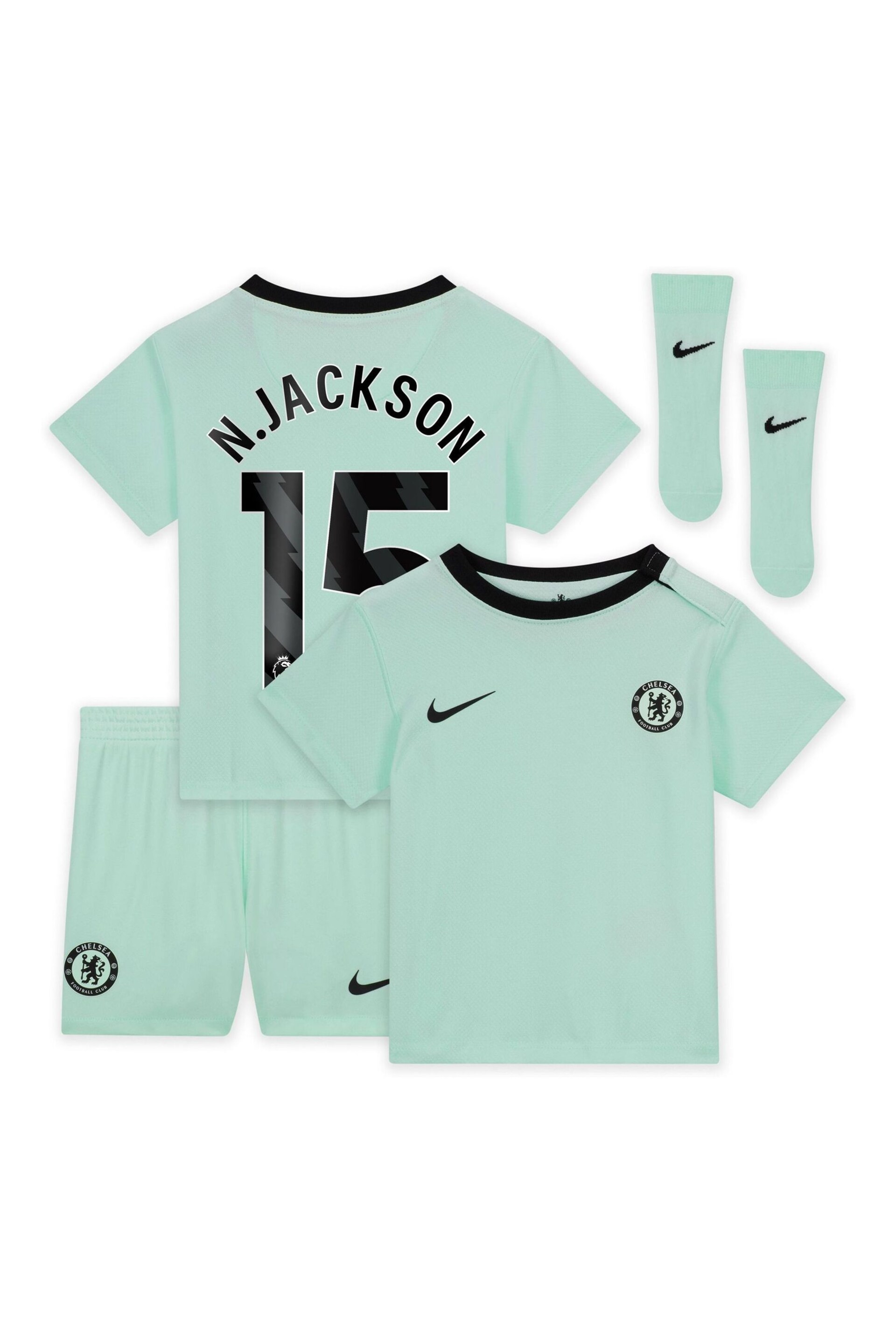 Nike Green Chelsea Third Stadium Kit T-Shirt 2023-24 Infants - Image 1 of 3