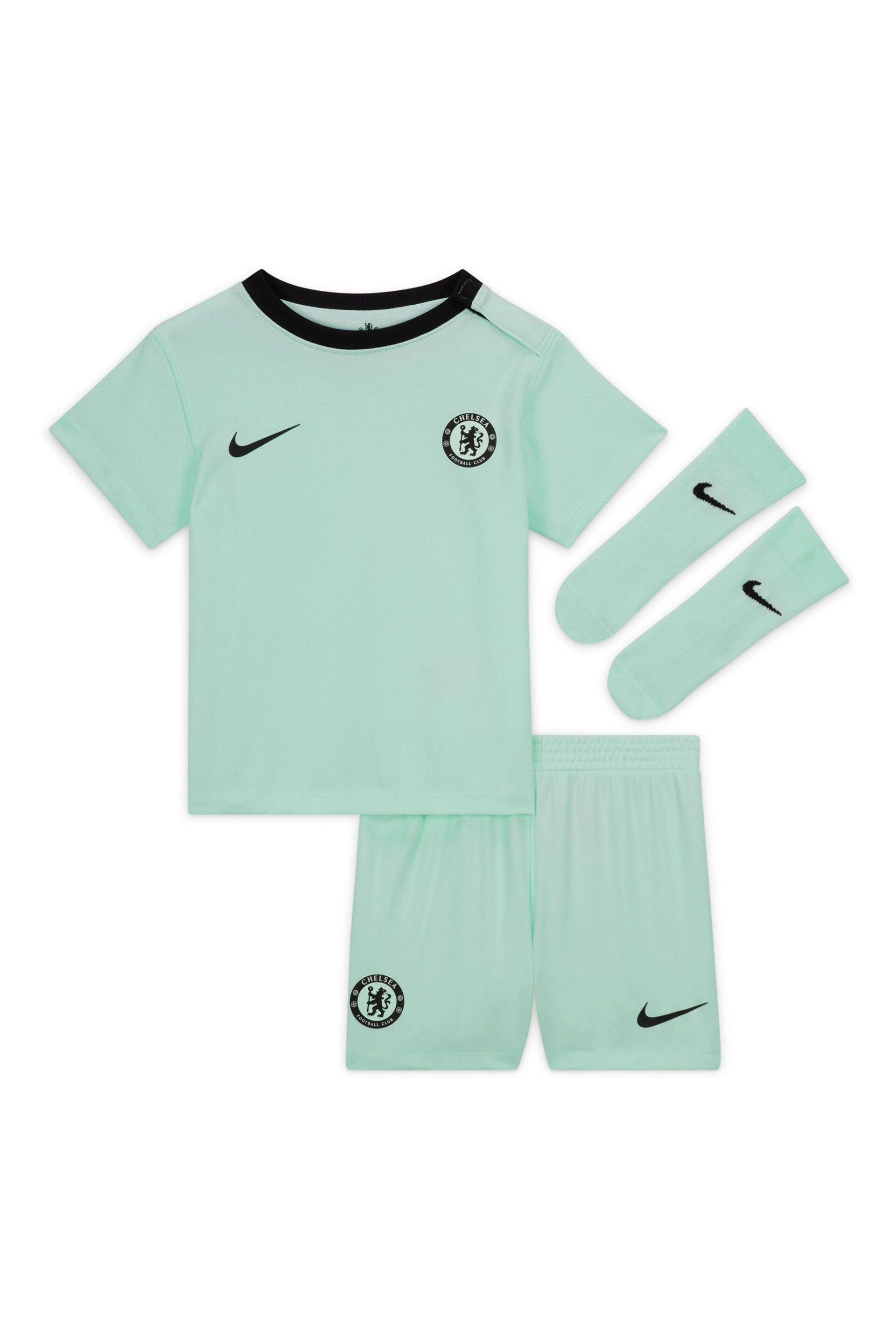Nike Green Chelsea Third Stadium Kit T-Shirt 2023-24 Infants - Image 2 of 3