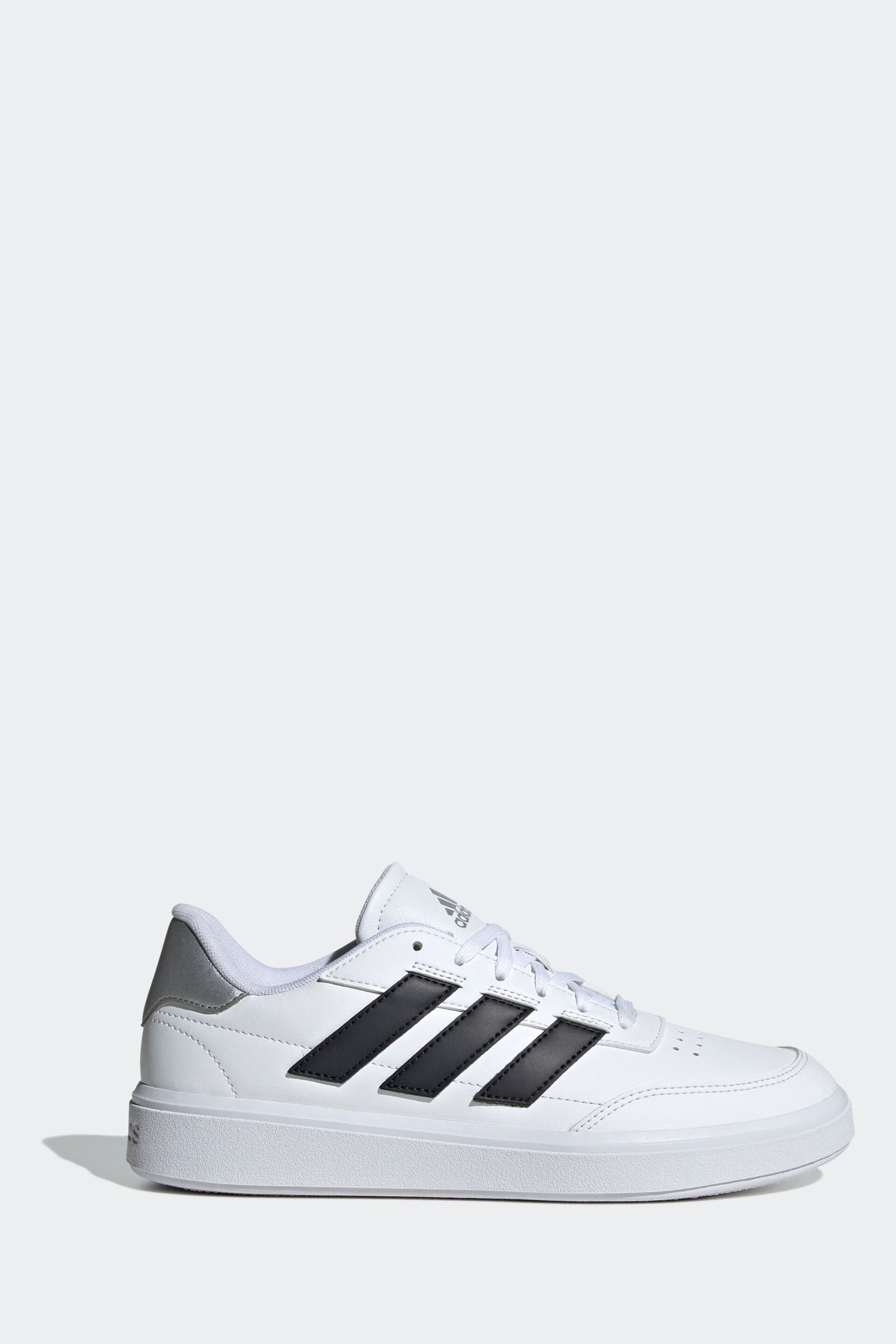adidas White Court Block Trainers - Image 1 of 9