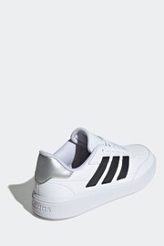 adidas White Court Block Trainers - Image 4 of 9