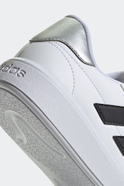 adidas White Court Block Trainers - Image 7 of 9