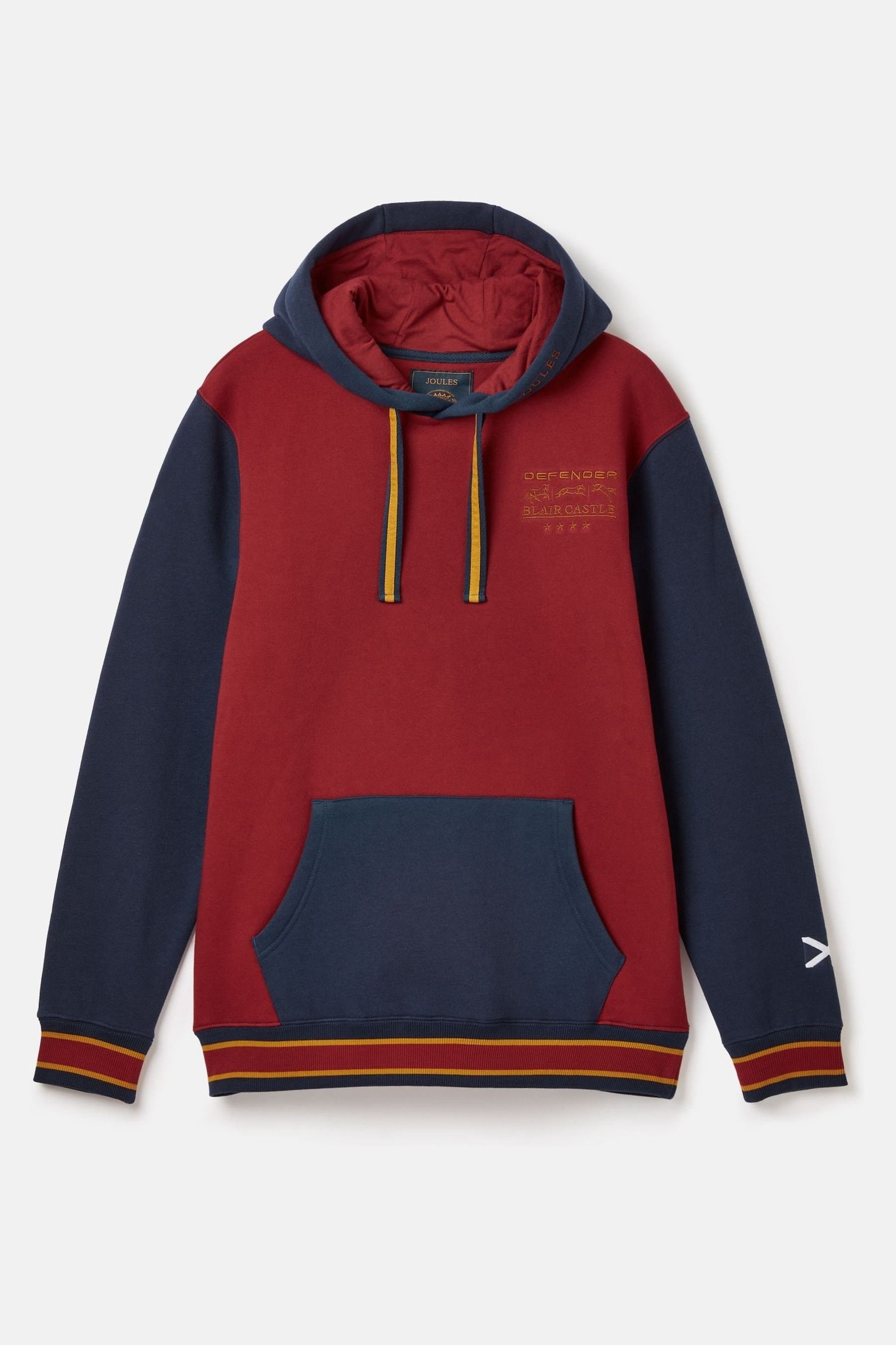 Buy Joules Official Blair Navy Burgundy Unisex Colourblock Hoodie from the Next UK online shop