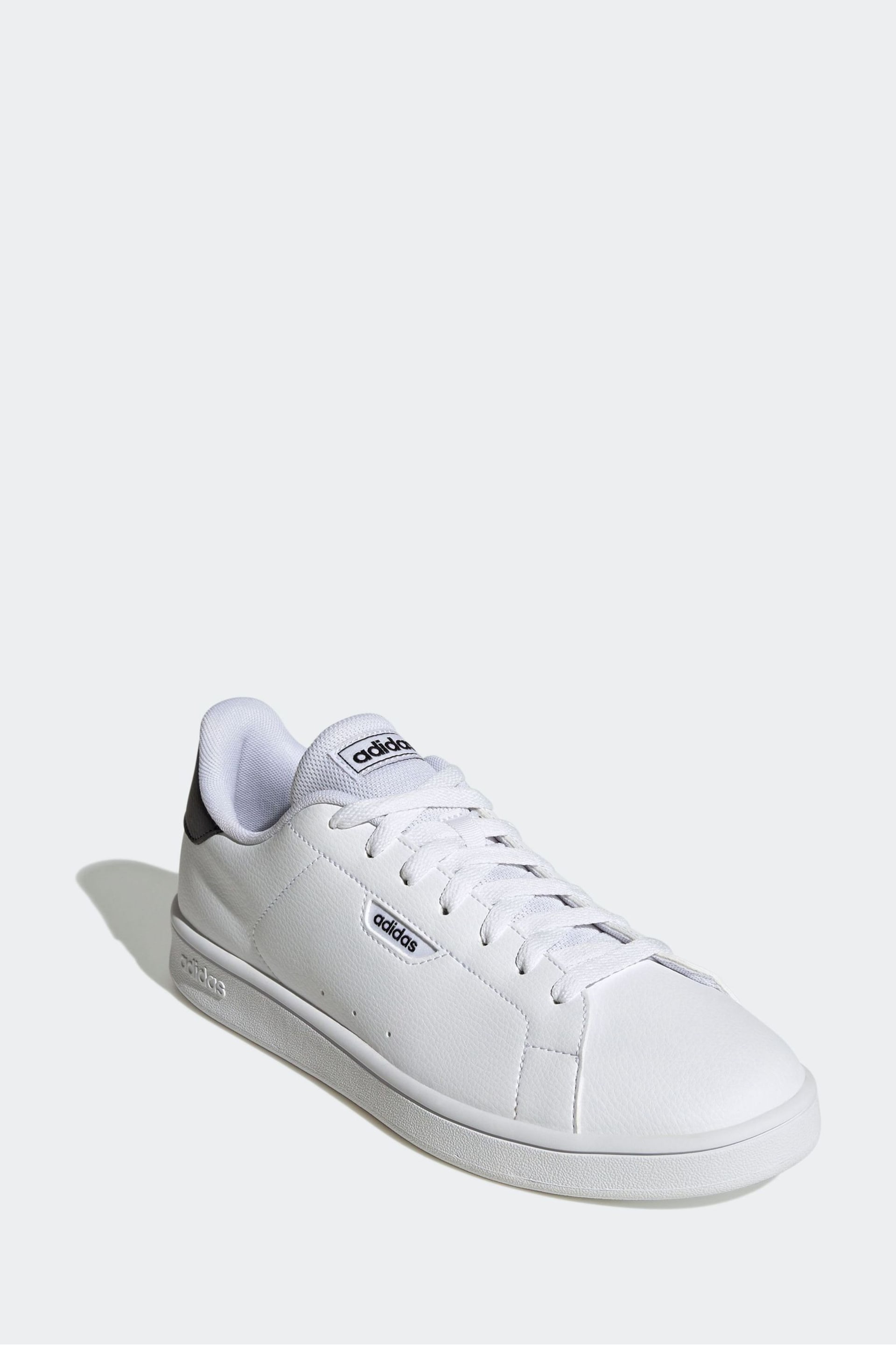 adidas White Urban Court Trainers - Image 3 of 8