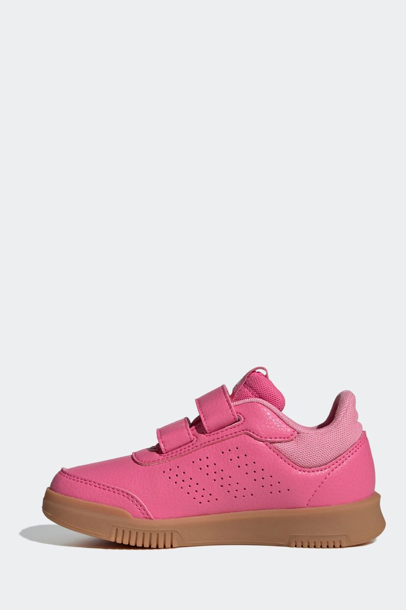 adidas Pink/Tan Tensaur Hook and Loop Shoes - Image 5 of 8