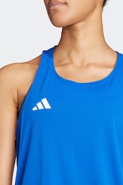 adidas Blue Adizero Tank Vest - Image 5 of 7