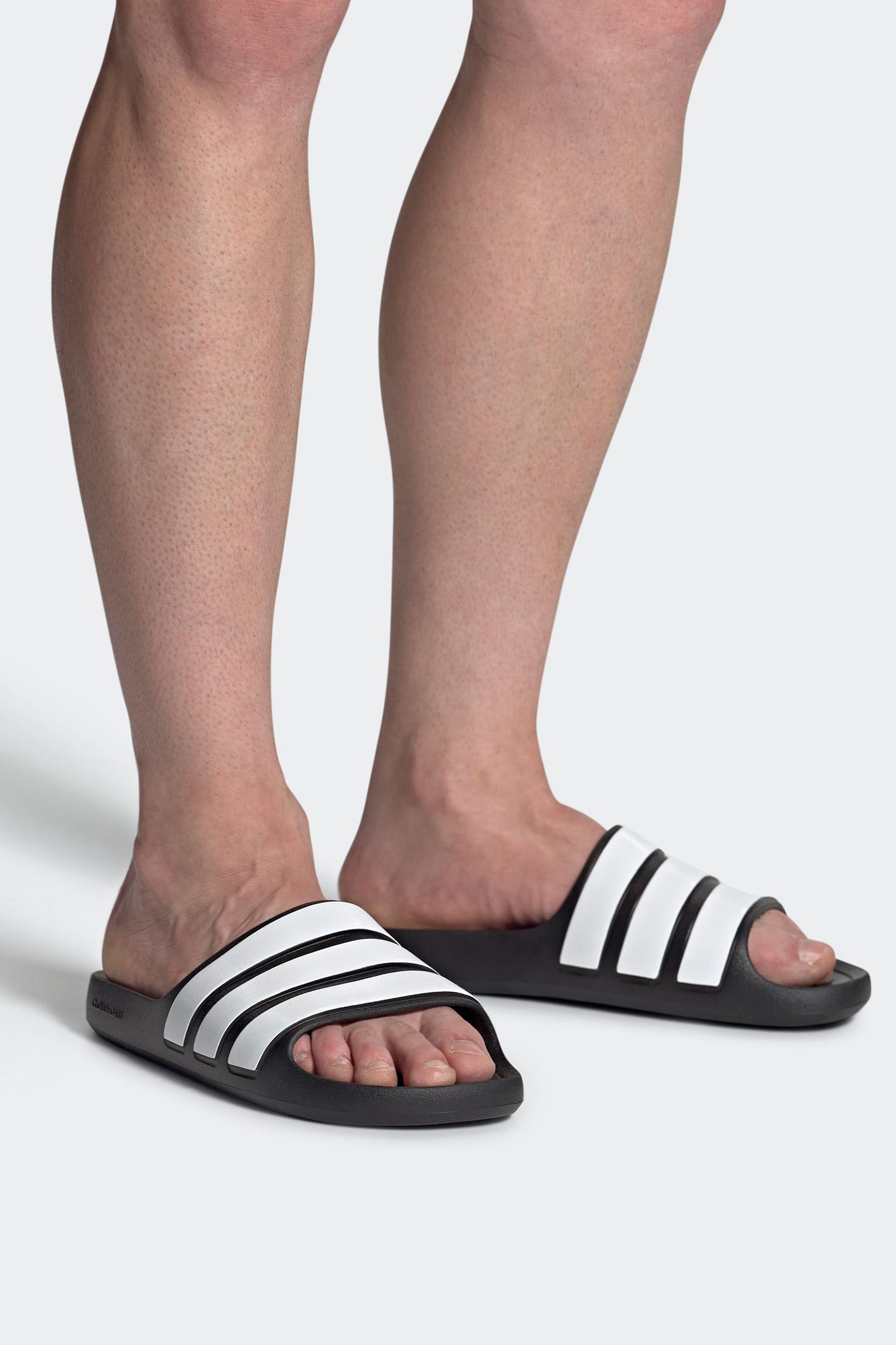 Adidas black flip flop shop