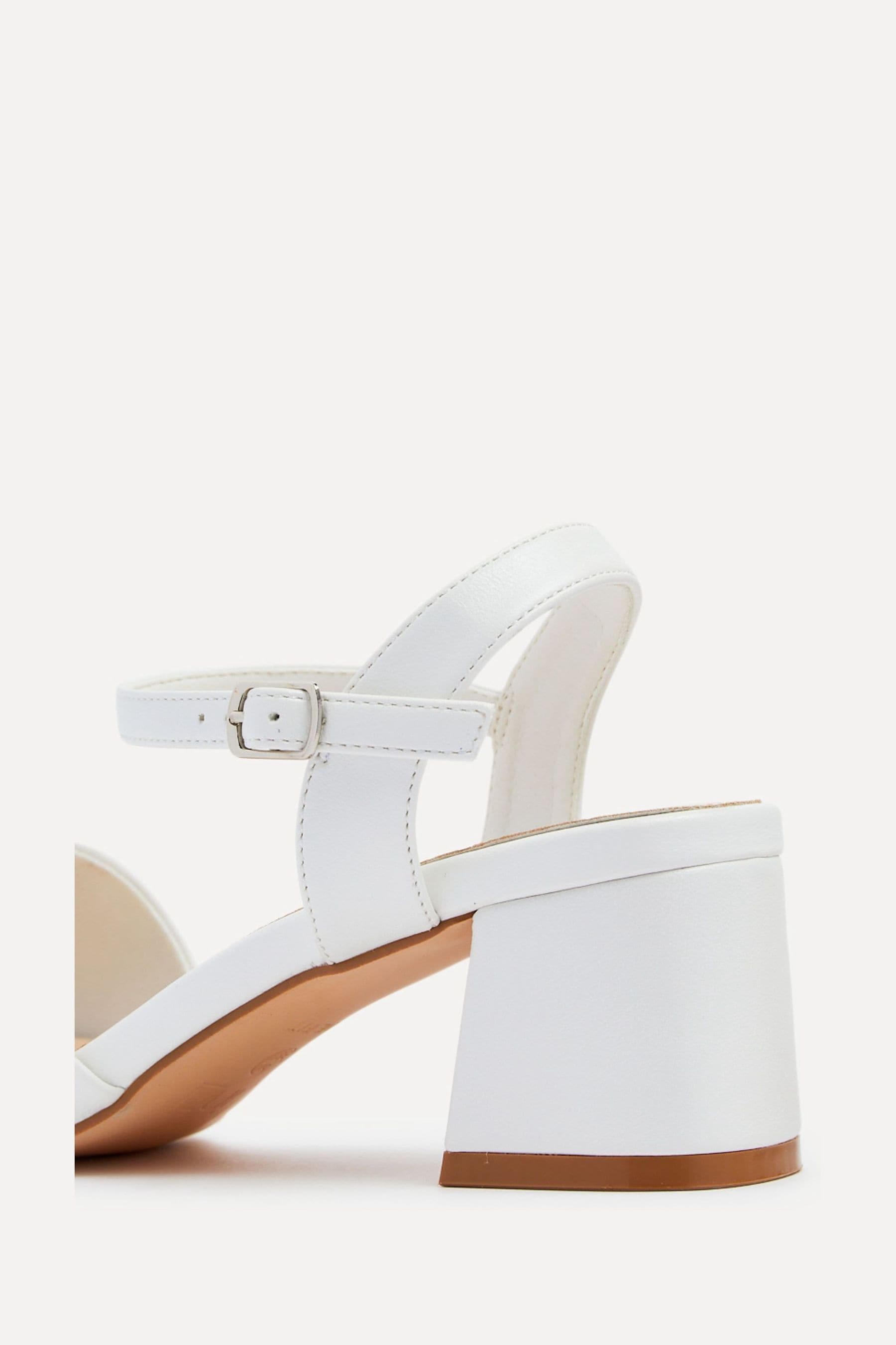 Buy Linzi White Vivian Wide Fit Heeled Sandals With Crossover Front Strap from Next Luxembourg
