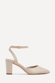 Linzi Nude Carrie Open Back Court Block Heels - Image 3 of 6