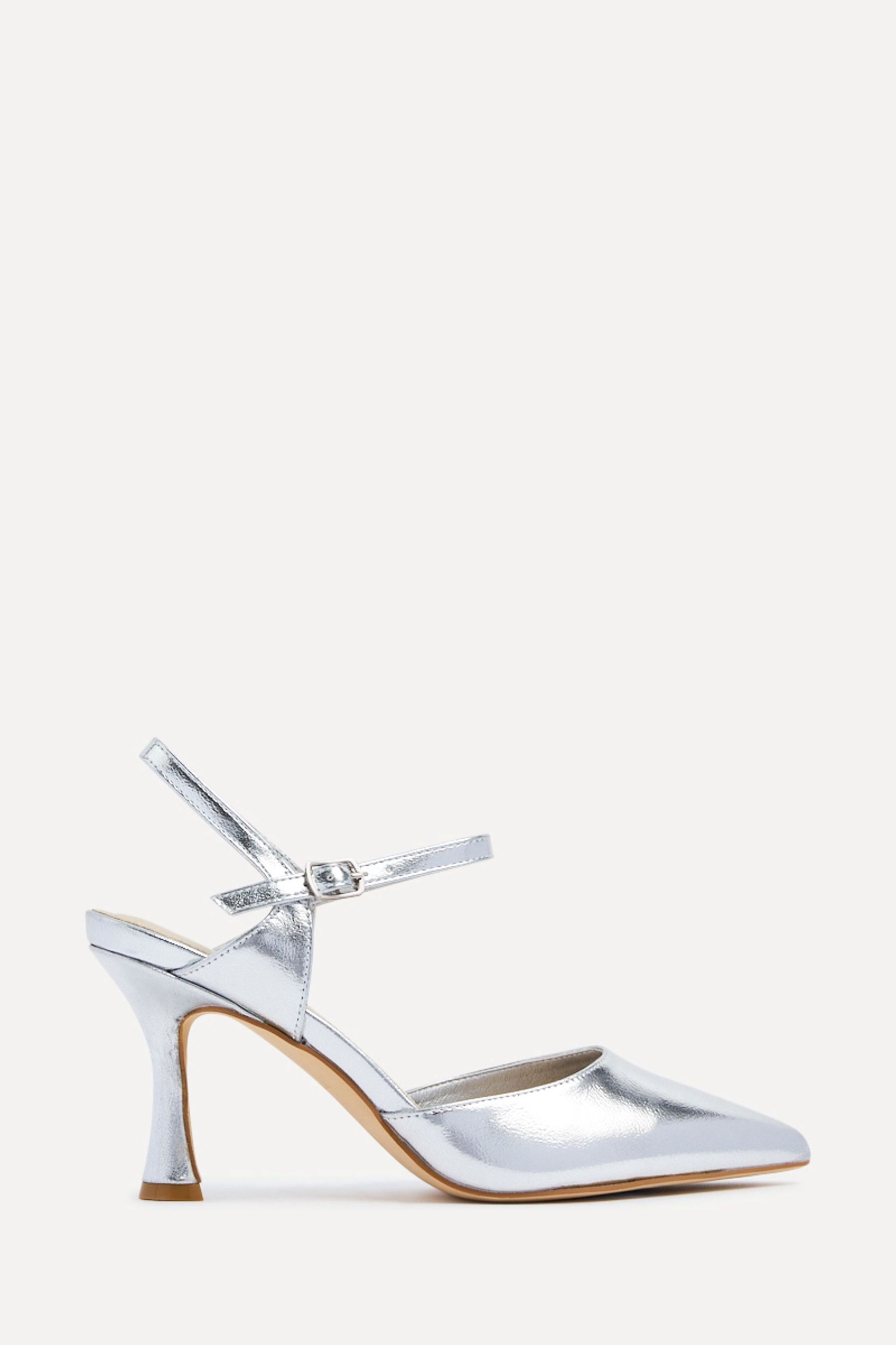 Buy Linzi Silver Wide Fit Open Back Stiletto Court Heels from Next Luxembourg