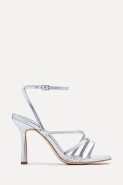 Linzi Silver Scarlett Strappy Heel Sandals With Ankle Strap - Image 2 of 5