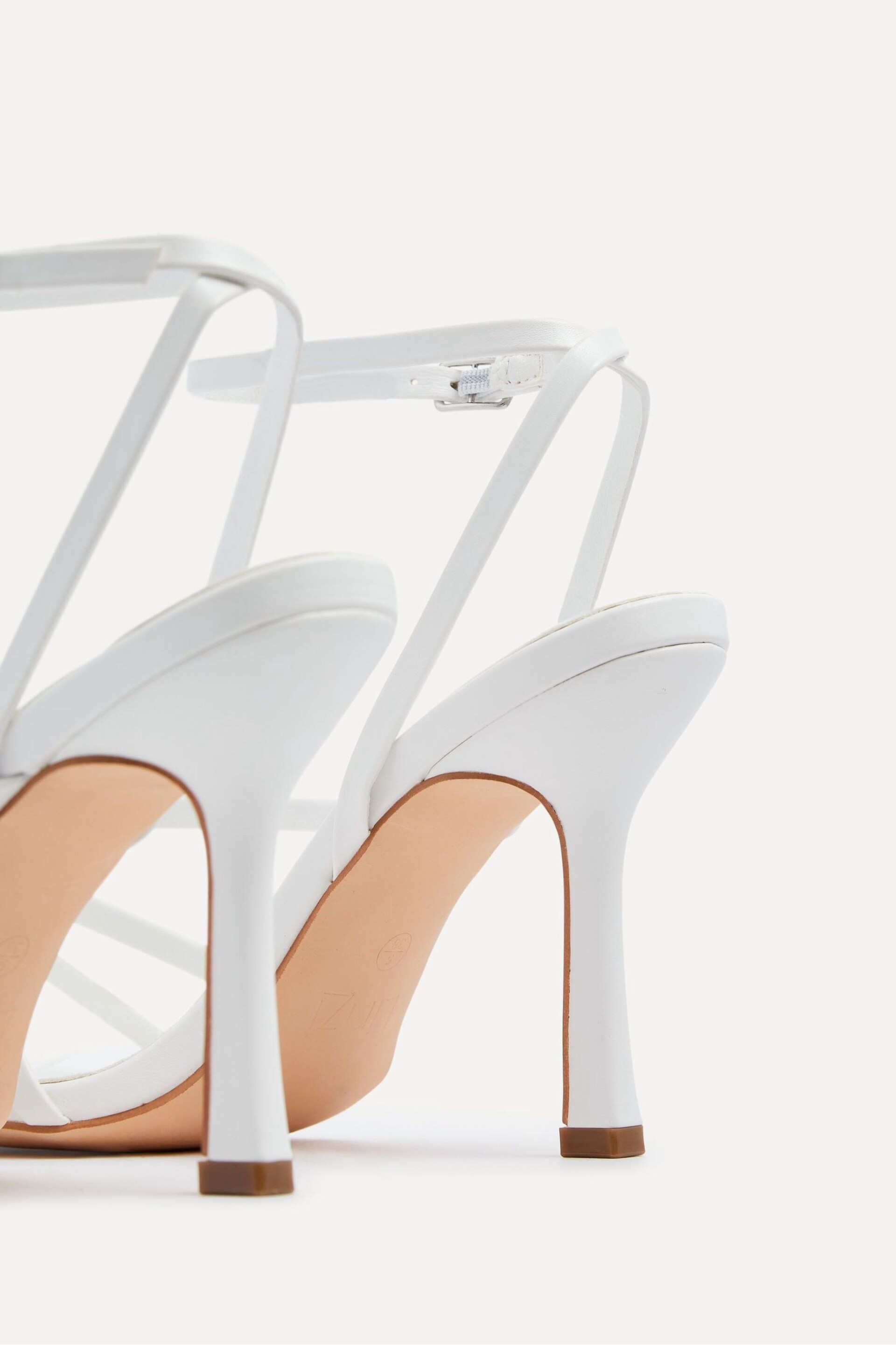 Linzi White Scarlett Strappy Heel Sandals With Ankle Strap - Image 3 of 4