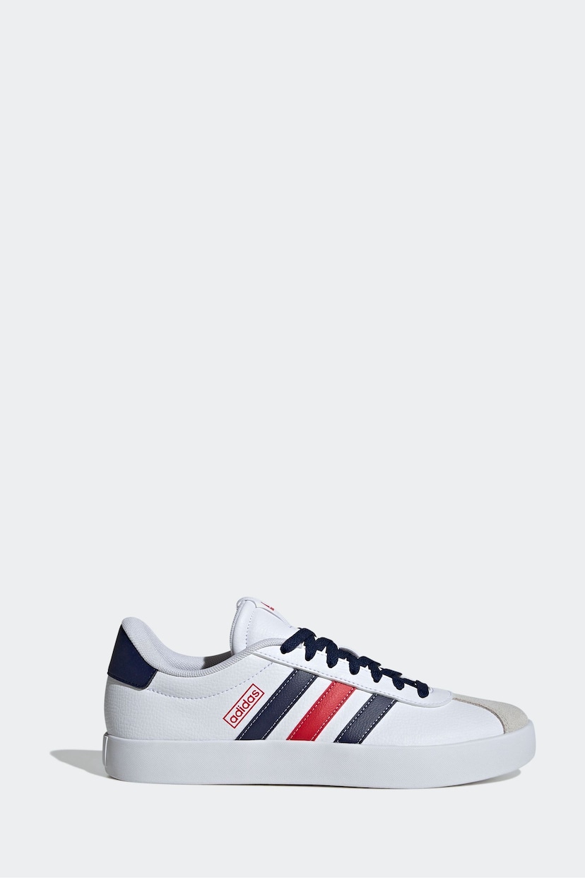 adidas White VL Court 3.0 Trainers - Image 1 of 8