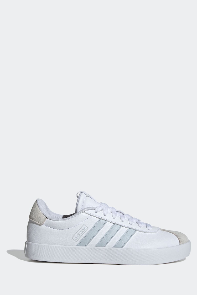 adidas Grey/white VL Court 3.0 Trainers - Image 1 of 8