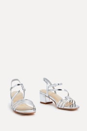 Linzi Silver Afia Strappy Block Heel Sandals - Image 3 of 5