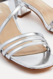 Linzi Silver Afia Strappy Block Heel Sandals - Image 5 of 5