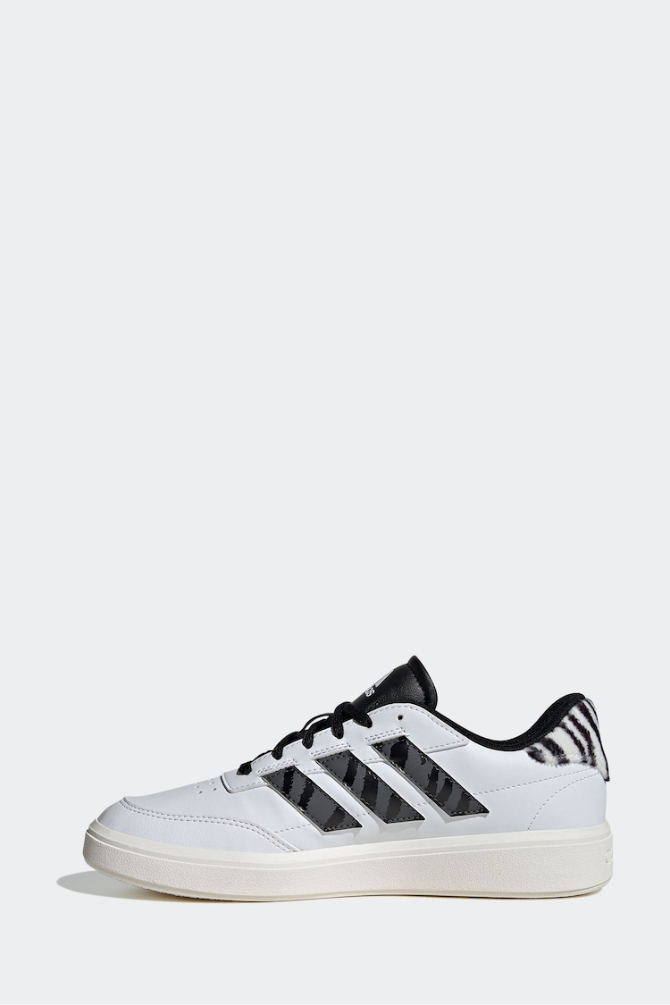 adidas Black/white Court Block Trainers - Image 2 of 8