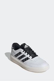 adidas Black/white adidas Court Block Animal Trainers - Image 4 of 8