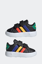 adidas Black/Multi Kids Grand Court 2.0 Shoes - Image 5 of 9