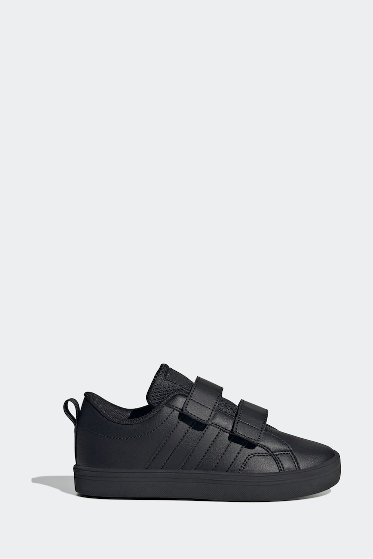 adidas junior Black VS Pace 2.0 Hook and Loop Trainers - Image 1 of 7