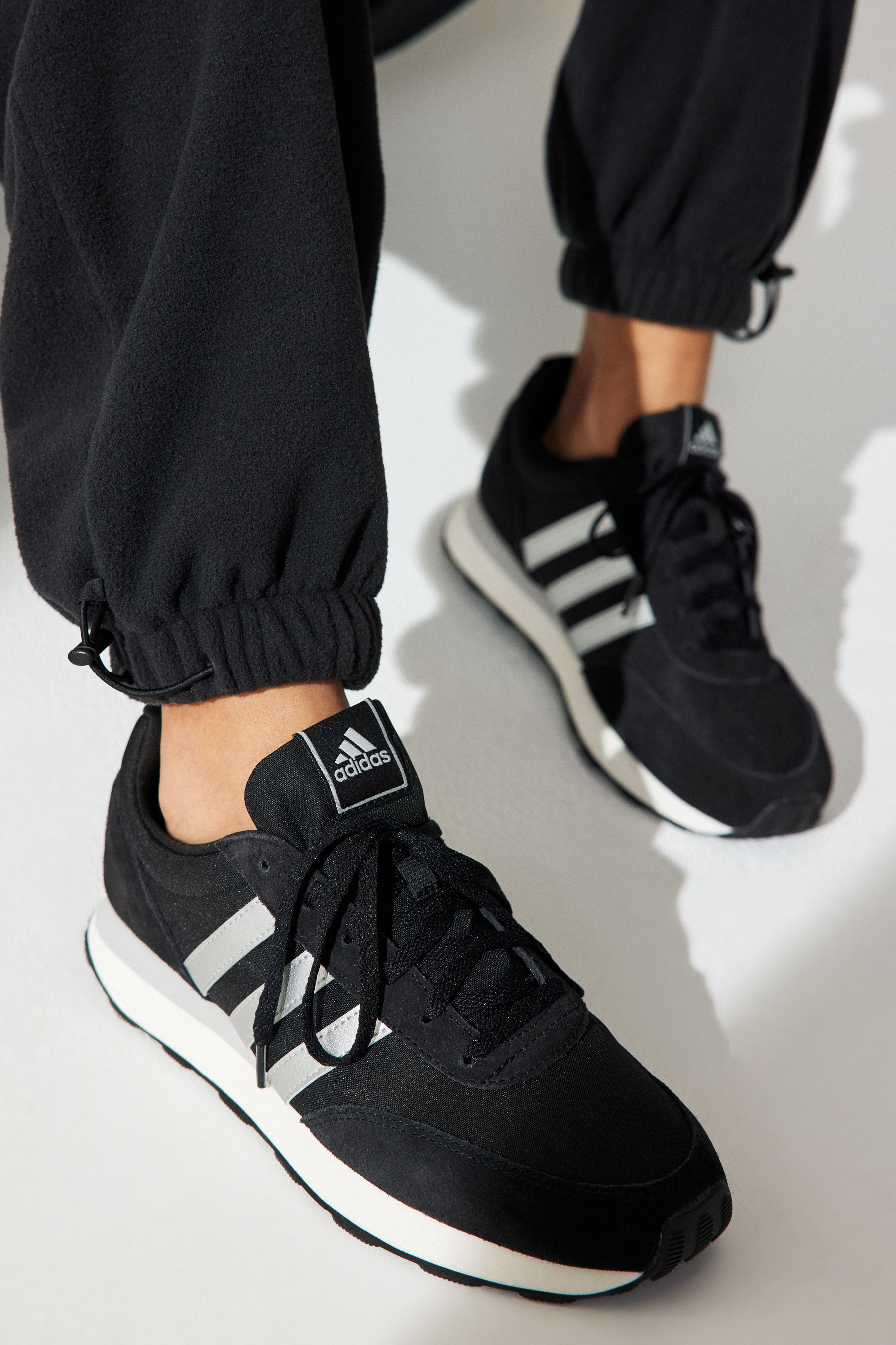 Adidas black with white stripes shoes 2025