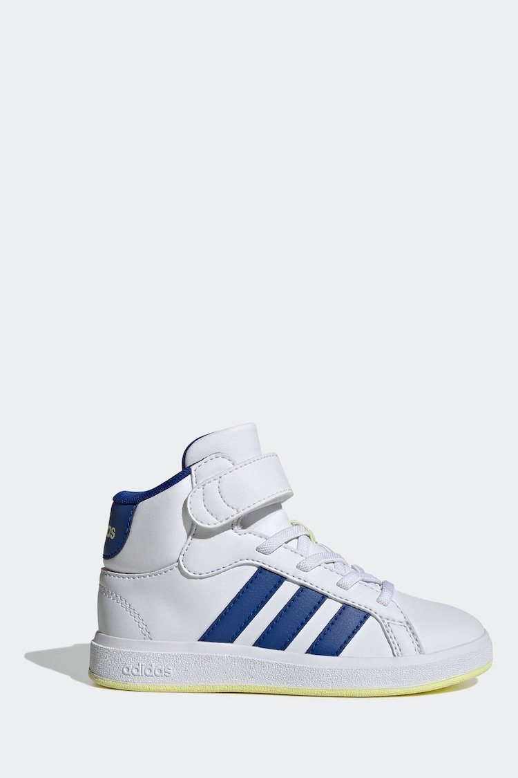 adidas Off White Kids Grand Court Mid Shoes - Image 1 of 9