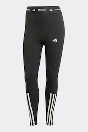 adidas Black Techfit 3 Stripe 7/8 Leggings - Image 6 of 6